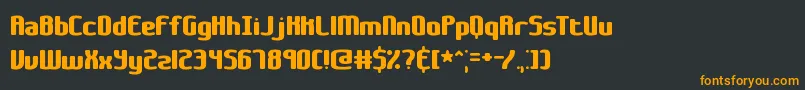 GalapogosBrk Font – Orange Fonts on Black Background
