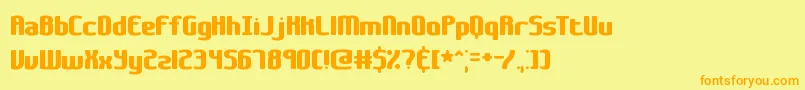 GalapogosBrk Font – Orange Fonts on Yellow Background