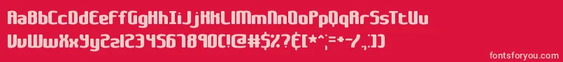 GalapogosBrk Font – Pink Fonts on Red Background