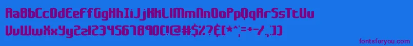 GalapogosBrk Font – Purple Fonts on Blue Background