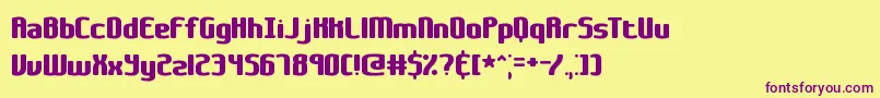 GalapogosBrk Font – Purple Fonts on Yellow Background