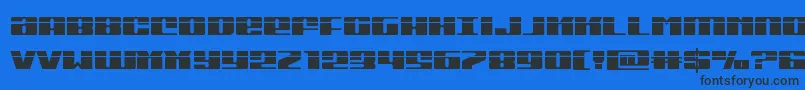 Michiganlaser Font – Black Fonts on Blue Background