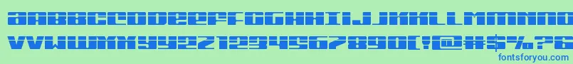 Michiganlaser Font – Blue Fonts on Green Background