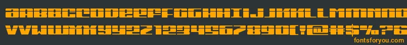 Michiganlaser Font – Orange Fonts on Black Background