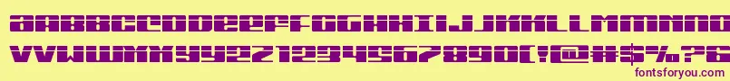 Michiganlaser Font – Purple Fonts on Yellow Background