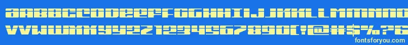 Michiganlaser Font – Yellow Fonts on Blue Background