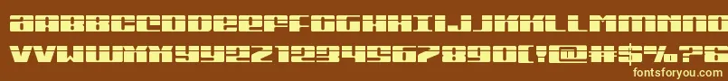 Michiganlaser Font – Yellow Fonts on Brown Background