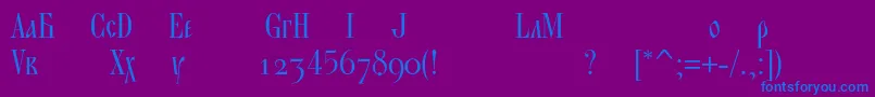 Blagovesttwoc Font – Blue Fonts on Purple Background