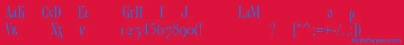 Blagovesttwoc Font – Blue Fonts on Red Background