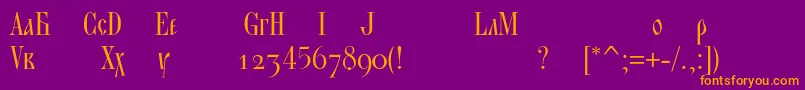 Blagovesttwoc Font – Orange Fonts on Purple Background