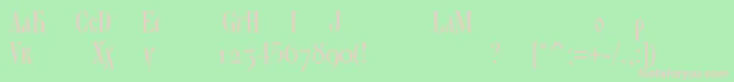 Blagovesttwoc Font – Pink Fonts on Green Background