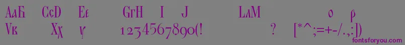 Шрифт Blagovesttwoc – фиолетовые шрифты на сером фоне
