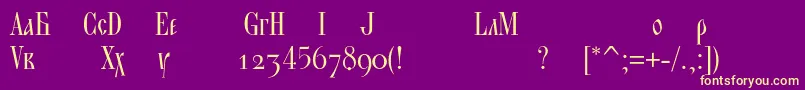 Blagovesttwoc Font – Yellow Fonts on Purple Background