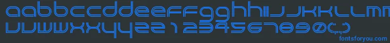 フォントCrackpot – 黒い背景に青い文字