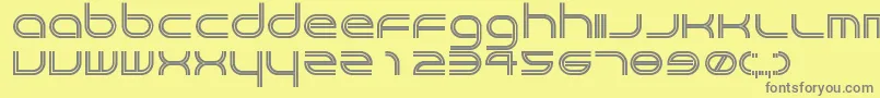 フォントCrackpot – 黄色の背景に灰色の文字