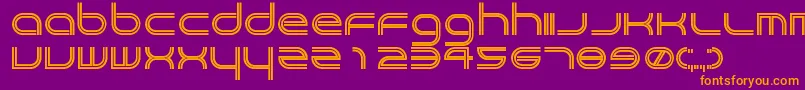 Crackpot Font – Orange Fonts on Purple Background