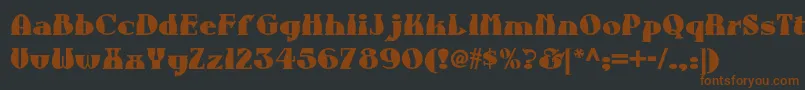 Auntberthanf Font – Brown Fonts on Black Background