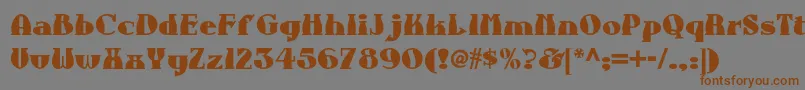 Auntberthanf Font – Brown Fonts on Gray Background