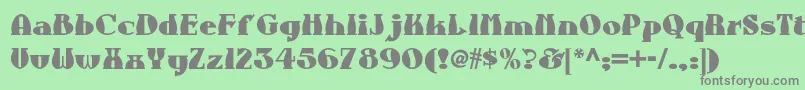 Auntberthanf Font – Gray Fonts on Green Background