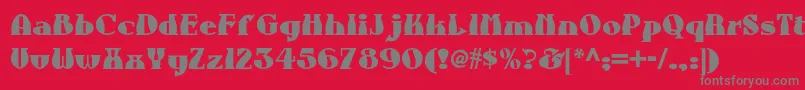 Auntberthanf Font – Gray Fonts on Red Background