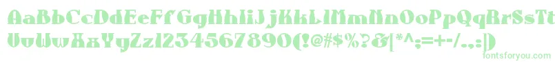 Auntberthanf Font – Green Fonts on White Background