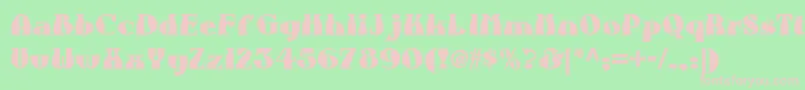 Auntberthanf Font – Pink Fonts on Green Background