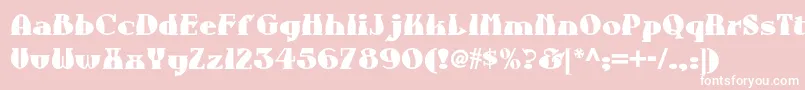 Auntberthanf Font – White Fonts on Pink Background