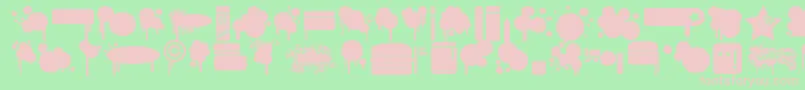 WeSpray Font – Pink Fonts on Green Background