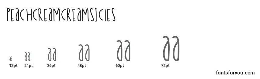 Peachcreamcreamsicles Font Sizes