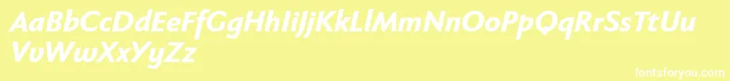 Fabersanspro86reduced Font – White Fonts on Yellow Background