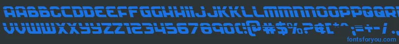 Soldierlaserleft Font – Blue Fonts on Black Background