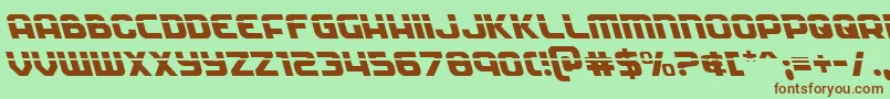 Soldierlaserleft-fontti – ruskeat fontit vihreällä taustalla