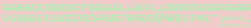 Soldierlaserleft Font – Green Fonts on Pink Background