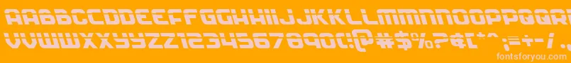 Soldierlaserleft Font – Pink Fonts on Orange Background