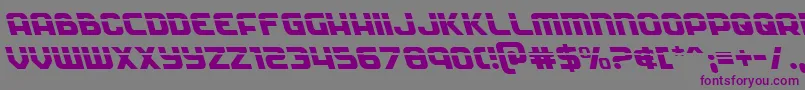 Soldierlaserleft Font – Purple Fonts on Gray Background