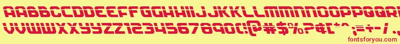 Soldierlaserleft Font – Red Fonts on Yellow Background