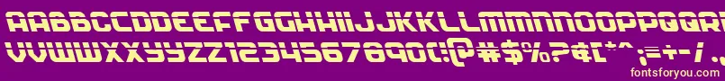 Soldierlaserleft Font – Yellow Fonts on Purple Background