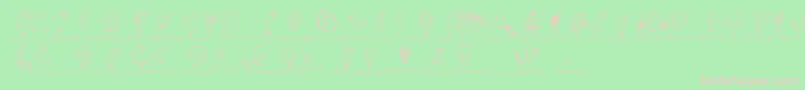 ABlickForAllSeasons Font – Pink Fonts on Green Background