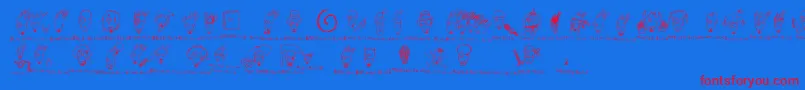 ABlickForAllSeasons Font – Red Fonts on Blue Background