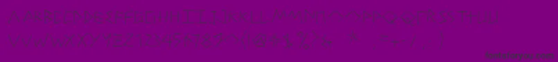 PetitexbutLight Font – Black Fonts on Purple Background