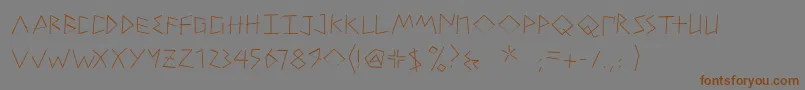 PetitexbutLight Font – Brown Fonts on Gray Background
