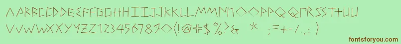 PetitexbutLight Font – Brown Fonts on Green Background