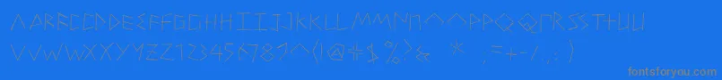 Weitere Informationen zur PetitexbutLight-Schriftart PetitexbutLight-Schriftart – Graue Schriften auf blauem Hintergrund