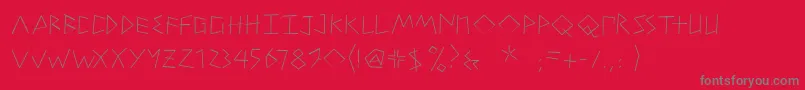 PetitexbutLight Font – Gray Fonts on Red Background