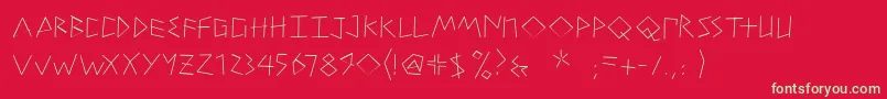 PetitexbutLight Font – Green Fonts on Red Background