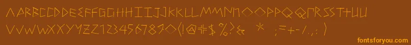 PetitexbutLight Font – Orange Fonts on Brown Background