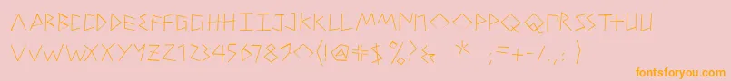 PetitexbutLight Font – Orange Fonts on Pink Background