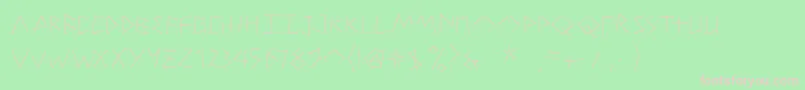 PetitexbutLight Font – Pink Fonts on Green Background