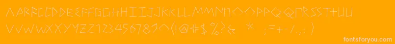 PetitexbutLight Font – Pink Fonts on Orange Background