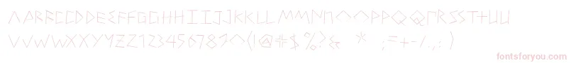 PetitexbutLight Font – Pink Fonts on White Background